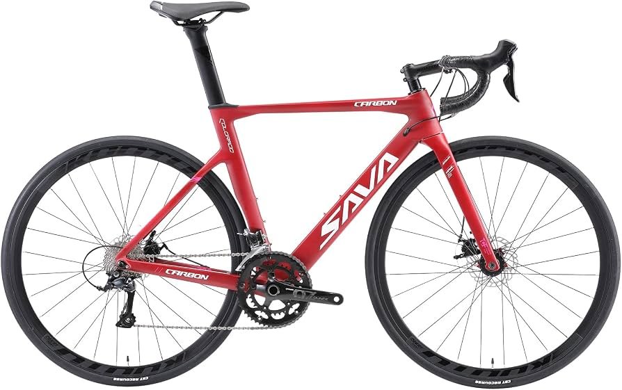 SAVADECK Carbon Fiber Road Bike, Hydraulic Oil Disc Bike with Carbon Fiber Frame